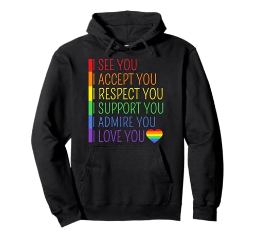 Ich Sehe Love Accept You Gay Rainbow Pride Flag LGBTQ Herren Damen Pullover Hoodie Ich Sehe Love Accept You Gay Rainbow Pride Flag LGBTQ Herren Damen Pullover Hoodie von LGBTQ Rainbow Equality Expressions Gay Pride