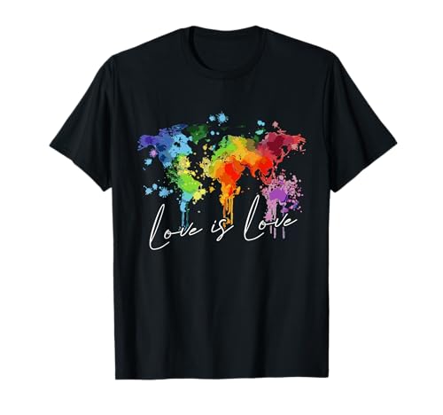 Retro Bunte Weltkarte Cool Graphic Be Sommer Kind Liebe T-Shirt Retro Bunte Weltkarte Cool Graphic Be Sommer Kind Liebe T-Shirt von LGBTQ Regenbogen Equality Gay Pride Month Kostüm