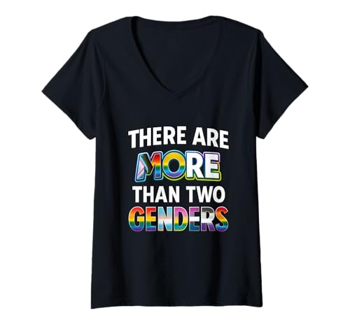 Damen There Are More Than Two Genders Pride T-Shirt T-Shirt mit V-Ausschnitt Damen There Are More Than Two Genders Pride T-Shirt T-Shirt mit V-Ausschnitt von LGBTQ Stolz Gleichheit Diversität Geschlecht