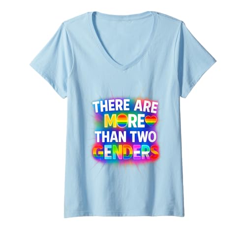 Damen There Are More Than Two Genders Pride T-Shirt T-Shirt mit V-Ausschnitt Damen There Are More Than Two Genders Pride T-Shirt T-Shirt mit V-Ausschnitt von LGBTQ Stolz Gleichheit Diversität Geschlecht