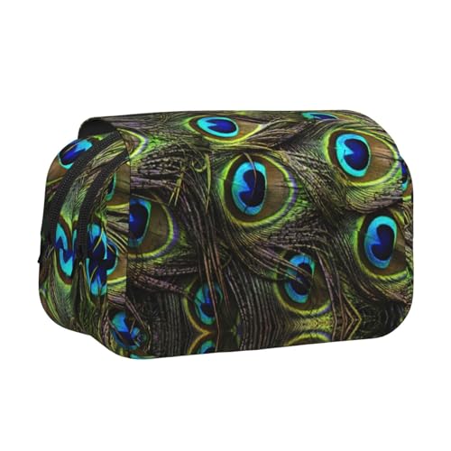 LGHDFYO Federmäppchen mit Aufdruck "Fresh Peacock", handgefertigter Display-Organizer, Reißverschlusstasche von LGHDFYO