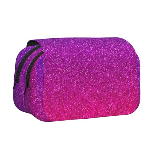 LGHDFYO Federmäppchen mit Farbverlauf, Pailletten, glitzernd, Tintenroller-Halter, handgefertigtes Display, Organizer, Reißverschlusstasche von LGHDFYO