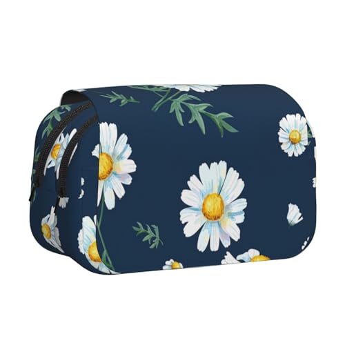 LGHDFYO Federmäppchen mit Gänseblümchen-Aufdruck, handgefertigtes Display, Organizer, Reißverschlusstasche LGHDFYO Federmäppchen mit Gänseblümchen-Aufdruck, handgefertigtes Display, Organizer, Reißverschlusstasche von LGHDFYO