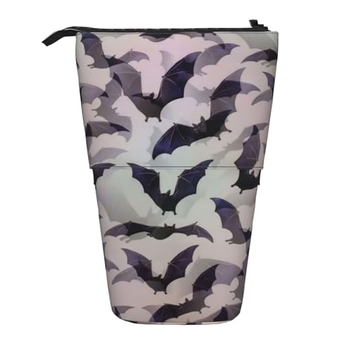 LGHDFYO Halloween Fledermäuse Grau, 1 Packung, Teleskop-Stiftetui für Damen und Herren, niedlich, stehend, Schreibwarentasche mit Reißverschluss für Büro, Schwarz, One Size, Modisch LGHDFYO Halloween Fledermäuse Grau, 1 Packung, Teleskop-Stiftetui für Damen und Herren, niedlich, stehend, Schreibwarentasche mit Reißverschluss für Büro, Schwarz, One Size, Modisch von LGHDFYO