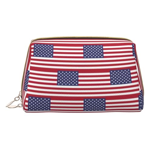 LGHDFYO Kulturbeutel mit amerikanischer Flagge, tragbarer Kosmetik-Organizer für Damen, unterwegs, Weiß, One Size LGHDFYO Kulturbeutel mit amerikanischer Flagge, tragbarer Kosmetik-Organizer für Damen, unterwegs, Weiß, One Size von LGHDFYO