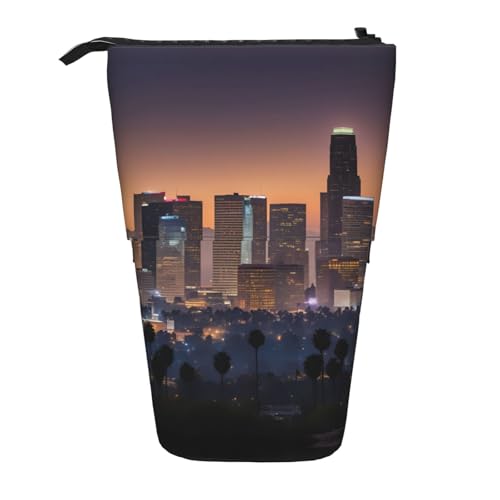 LGHDFYO Los Angeles Skyline Teleskop-Stiftetui für Damen und Herren, niedlich, stehend, mit Reißverschluss, für Büro, 1 Stück, Schwarz, One Size, Modisch LGHDFYO Los Angeles Skyline Teleskop-Stiftetui für Damen und Herren, niedlich, stehend, mit Reißverschluss, für Büro, 1 Stück, Schwarz, One Size, Modisch von LGHDFYO