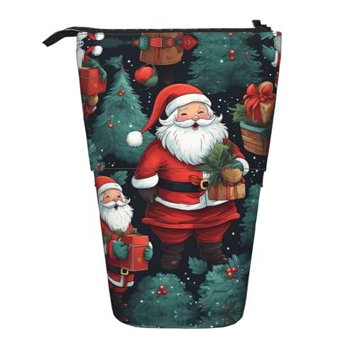 LGHDFYO Niedlicher Weihnachtsmann, Teleskop-Stiftetui für Damen und Herren, niedlich, stehend, mit Reißverschluss, für Büro, Schwarz, One Size, Modisch LGHDFYO Niedlicher Weihnachtsmann, Teleskop-Stiftetui für Damen und Herren, niedlich, stehend, mit Reißverschluss, für Büro, Schwarz, One Size, Modisch von LGHDFYO