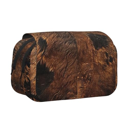 LGHDFYO Stifteetui mit Kunstdruck, braunes Rindsleder, handgefertigter Organizer, Reißverschlusstasche, Schwarz, One Size, Art-Deco LGHDFYO Stifteetui mit Kunstdruck, braunes Rindsleder, handgefertigter Organizer, Reißverschlusstasche, Schwarz, One Size, Art-Deco von LGHDFYO