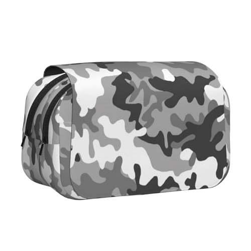 LGHDFYO Stifteetui mit digitalem Camouflage-Druck, Tintenroller-Halter, handgefertigtes Display, Organizer, Reißverschlusstasche, Schwarz, One Size, Art-Deco von LGHDFYO