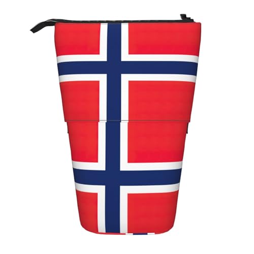 LGHDFYO Teleskop-Federmäppchen mit norwegischer Flagge, für Damen und Herren, niedlich, stehend, mit Reißverschluss, für Büro, Schwarz, One Size, Modisch LGHDFYO Teleskop-Federmäppchen mit norwegischer Flagge, für Damen und Herren, niedlich, stehend, mit Reißverschluss, für Büro, Schwarz, One Size, Modisch von LGHDFYO