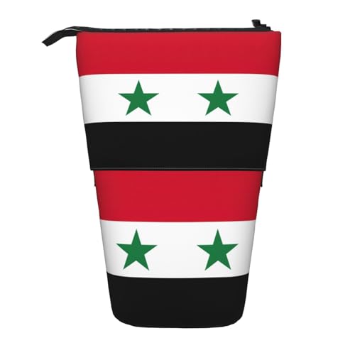 LGHDFYO Teleskop-Stiftetui für Damen und Herren, Motiv: Flagge der Arabischen Republik, niedlich, stehend, mit Reißverschluss, für Büro, 1 Stück, Schwarz, One Size, Modisch LGHDFYO Teleskop-Stiftetui für Damen und Herren, Motiv: Flagge der Arabischen Republik, niedlich, stehend, mit Reißverschluss, für Büro, 1 Stück, Schwarz, One Size, Modisch von LGHDFYO