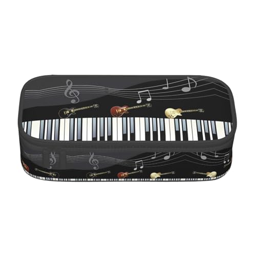 LGHHGY Federmäppchen mit Gitarren-Klavier-Muster, Mehrzweck-Stift-Organizer, tragbare Schreibwarentasche für Schule, Büro und Reisen, Gitarren-Klaviermuster, Einheitsgröße, Schulranzen LGHHGY Federmäppchen mit Gitarren-Klavier-Muster, Mehrzweck-Stift-Organizer, tragbare Schreibwarentasche für Schule, Büro und Reisen, Gitarren-Klaviermuster, Einheitsgröße, Schulranzen von LGHHGY