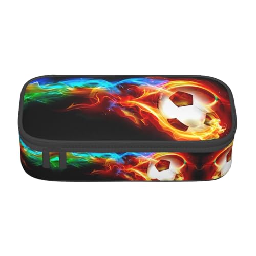 LGHHGY Federmäppchen mit Golf-Aufdruck, Schwarz und Weiß, Mehrzweck-Stift-Organizer, tragbare Schreibwarentasche für Schule, Büro und Reisen, Fire Dragon Roll Soccer, Einheitsgröße, Schulranzen LGHHGY Federmäppchen mit Golf-Aufdruck, Schwarz und Weiß, Mehrzweck-Stift-Organizer, tragbare Schreibwarentasche für Schule, Büro und Reisen, Fire Dragon Roll Soccer, Einheitsgröße, Schulranzen von LGHHGY