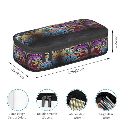 LGHHGY Federmäppchen mit Pfingstrosenblüten-Druck, Mehrzweck-Stift-Organizer, tragbare Schreibwarentasche für Schule, Büro und Reisen, Graffiti Hip Hop, Einheitsgröße, Schulranzen LGHHGY Federmäppchen mit Pfingstrosenblüten-Druck, Mehrzweck-Stift-Organizer, tragbare Schreibwarentasche für Schule, Büro und Reisen, Graffiti Hip Hop, Einheitsgröße, Schulranzen von LGHHGY