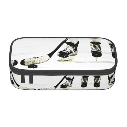 LGHHGY Federmäppchen mit Skunk-Druck, Mehrzweck-Stift-Organizer, tragbare Schreibwarentasche für Schule, Büro und Reisen, Eishockeymuster, Einheitsgröße, Schulranzen LGHHGY Federmäppchen mit Skunk-Druck, Mehrzweck-Stift-Organizer, tragbare Schreibwarentasche für Schule, Büro und Reisen, Eishockeymuster, Einheitsgröße, Schulranzen von LGHHGY