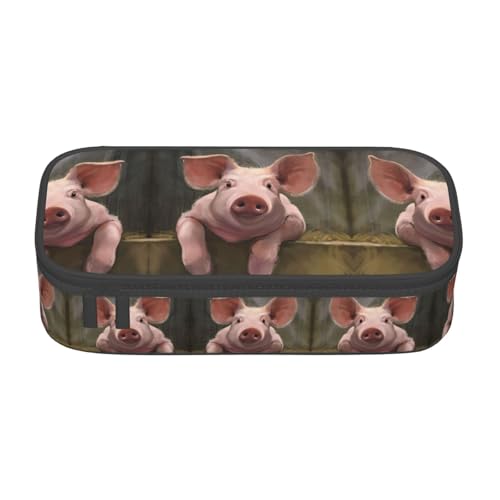 LGHHGY Federmäppchen mit niedlichem Schweine-Druck – Mehrzweck-Stift-Organizer, tragbare Schreibwarentasche für Schule, Büro und Reisen, Süßes Schwein, Einheitsgröße, Schulranzen LGHHGY Federmäppchen mit niedlichem Schweine-Druck – Mehrzweck-Stift-Organizer, tragbare Schreibwarentasche für Schule, Büro und Reisen, Süßes Schwein, Einheitsgröße, Schulranzen von LGHHGY