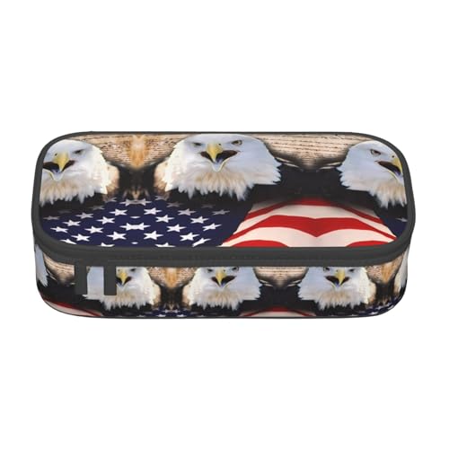 LGHHGY Rottweiler Federmäppchen mit Tapetendruck, Mehrzweck-Stift-Organizer, tragbare Schreibwarentasche für Schule, Büro und Reisen, Patriotischer Glatzenadler mit amerikanischer Flagge LGHHGY Rottweiler Federmäppchen mit Tapetendruck, Mehrzweck-Stift-Organizer, tragbare Schreibwarentasche für Schule, Büro und Reisen, Patriotischer Glatzenadler mit amerikanischer Flagge von LGHHGY