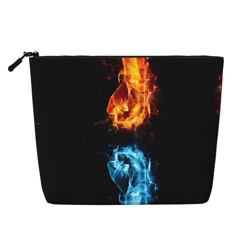 Wiederverwendbare Kosmetiktasche mit Seekuh und Tierdruck, Reise-Kulturbeutel, Mehrzwecktasche für die tägliche Aufbewahrung von Frauen, Eis- und Feuer-Boxen., Einheitsgröße von LGHHGY