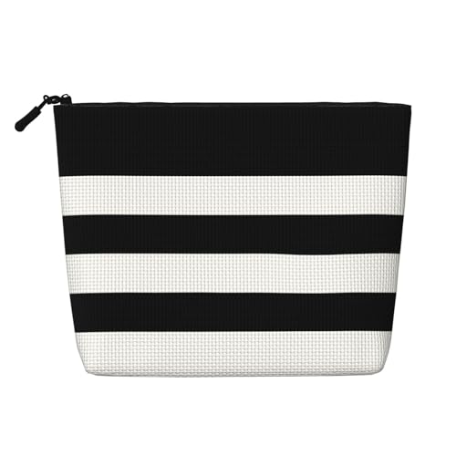 Wiederverwendbare Kosmetiktasche mit niedlichem Avocado-Druck, Reise-Kulturbeutel, Mehrzweck-Tasche für die tägliche Aufbewahrung von Frauen, Streifen schwarz weiß, Einheitsgröße Wiederverwendbare Kosmetiktasche mit niedlichem Avocado-Druck, Reise-Kulturbeutel, Mehrzweck-Tasche für die tägliche Aufbewahrung von Frauen, Streifen schwarz weiß, Einheitsgröße von LGHHGY