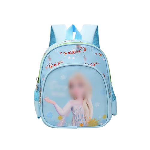 LGQHCE Fro-zen Schultasche, Kinder Rucksäcke Cartoon Design Rucksack Verstellbare wasserdichte blaue Kindergarten Mädchen Rucksäcke Prinzessin Ideal für Reisen und Geschenke für Kinder von LGQHCE