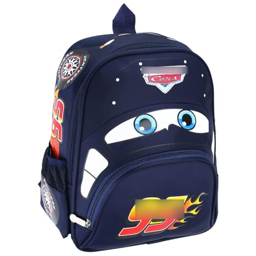 LGQHCE Cars Rucksack, Kinderrucksack Umhängetasche, Cars Thema Umhängetasche, Für Jungen Mädchen Für Sport, Reisen, Schule Und Reisen (Dunkelblau) von LGQHCE