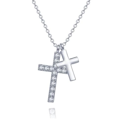 Damen Kette mit Kreuz und Zirkonia Silber von LGT JWLS