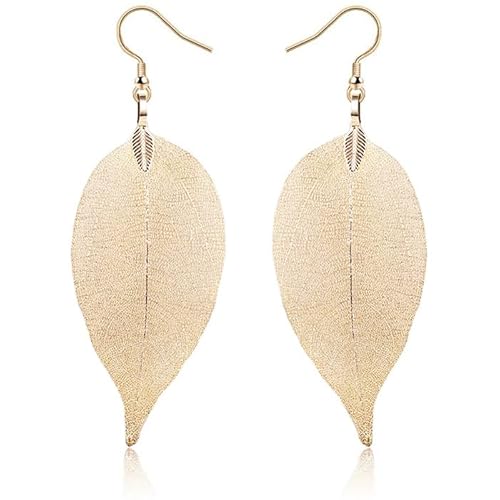 Damen Ohrringe Blatt - Ohrhänger Blatt - Erhältlich in 4 Farben - Gold Schmuck von LGT JWLS