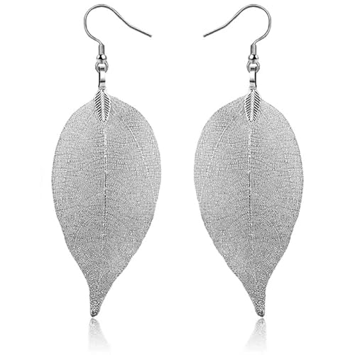 Damen Ohrringe Blatt Ohrringe Blatt Grau von LGT JWLS