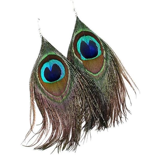 Damen Ohrringe Federn Pfau von LGT JWLS