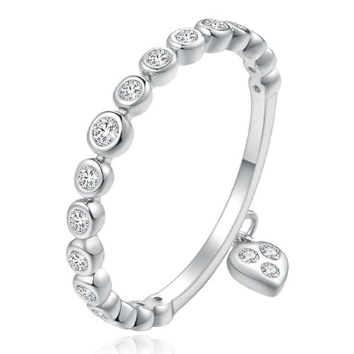 Damen-Ring Silber mit Zirkonia und Herz -19mm von LGT JWLS