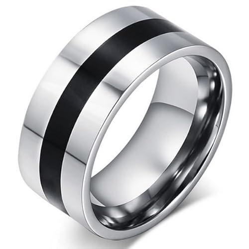 Edelstahl Herrenring Black Line 9mm-19mm von LGT JWLS