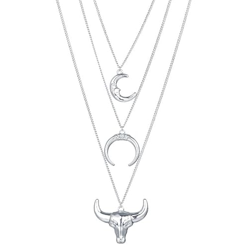 Geschichtet Damen Halskette LGT Jewels Bull Moon Silber von LGT JWLS