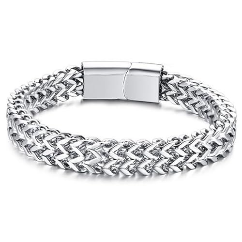 Herren Armband Edelstahl Silber Mesh 8mm-18cm von LGT JWLS