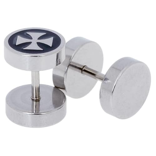 Herren Ohrringe Fake Ear Plug Cross von LGT JWLS