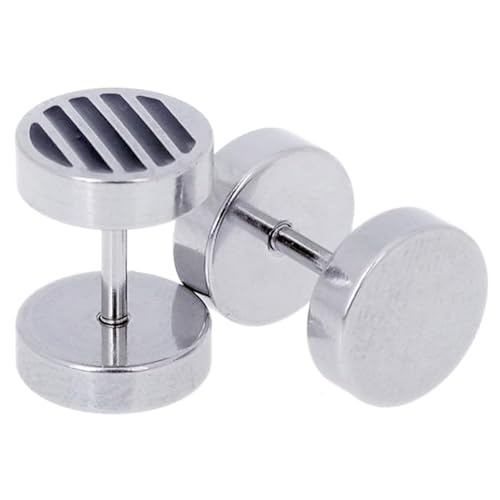 Herren Ohrringe Fake Ear Plug Stripes von LGT JWLS