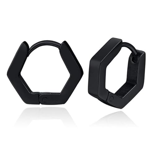 Herren Ohrringe LGT JWLS - Hexagon Schwarz von LGT JWLS
