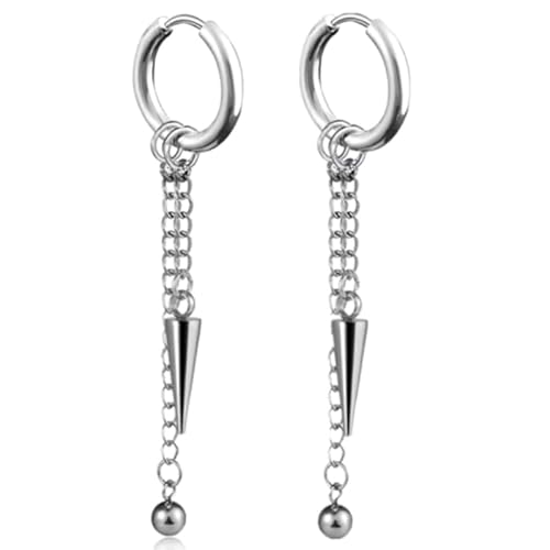 Herren Ohrringe Silber Edelstahl Halskette und Pfeil von LGT JWLS