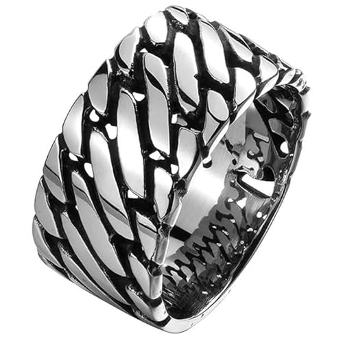 Herren Ring Stahl Silber Chain-17mm von LGT JWLS