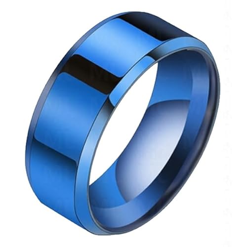 Herren Ring Titan Blau 8mm-22mm von LGT JWLS