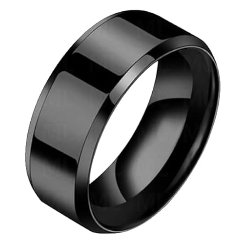 Herren Ring Titan Schwarz 8mm-18mm von LGT JWLS