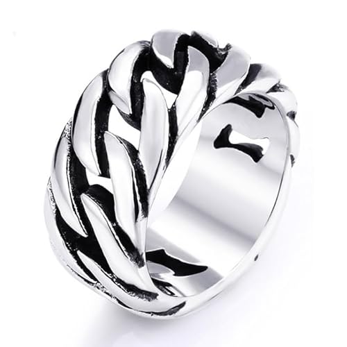 Herrenring Edelstahl Gourmette Schalter-18mm von LGT JWLS