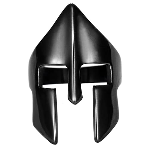 Herrenring Edelstahl Spartan Mask Black-18mm von LGT JWLS