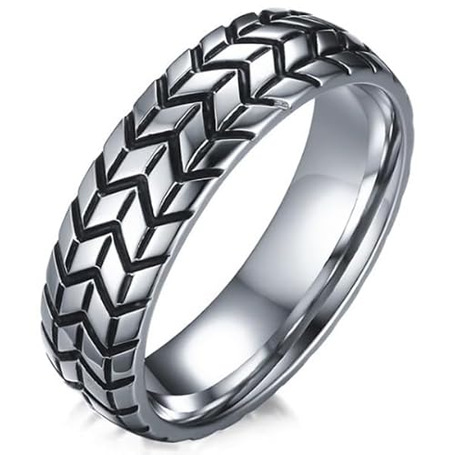 Herrenring aus Edelstahl Autoreifen-20mm von LGT JWLS