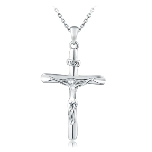 LGT JWLS INRI Kruis Edelstaal Dames Ketting Zilverkleurig Verstelbaar von LGT JWLS