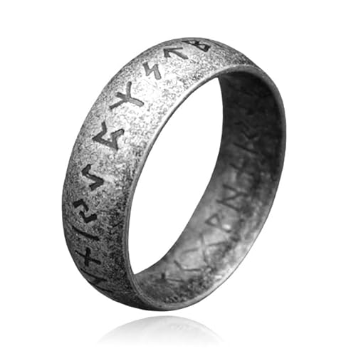 LGT JWLS Herren Ring - Ancient Runic Silver-21.5mm von LGT JWLS