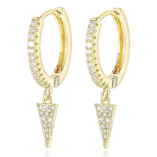 LGT JWLS Ohrringe mit Dreieck Anhänger - Dreieck Gold von LGT JWLS