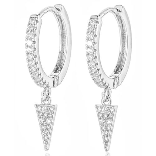 LGT JWLS Ohrringe mit Dreieck Anhänger - Dreieck Silber von LGT JWLS