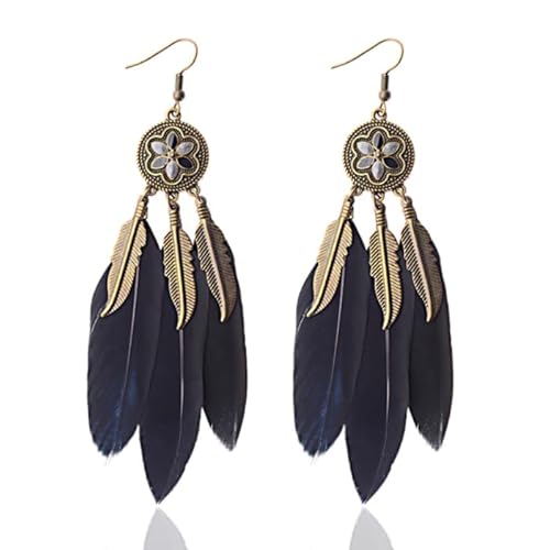 LGT JWLS Schwarze Federn Ohrringe von LGT JWLS