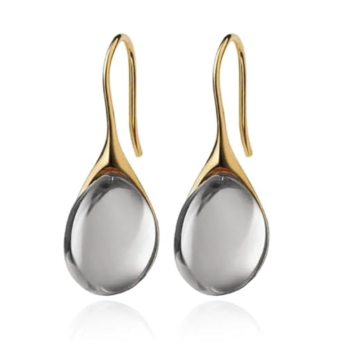 LGT JWLS Tropfen Ohrringe für Damen - Vergoldet mit Smokey Zirkonia Tropfsteine von LGT JWLS