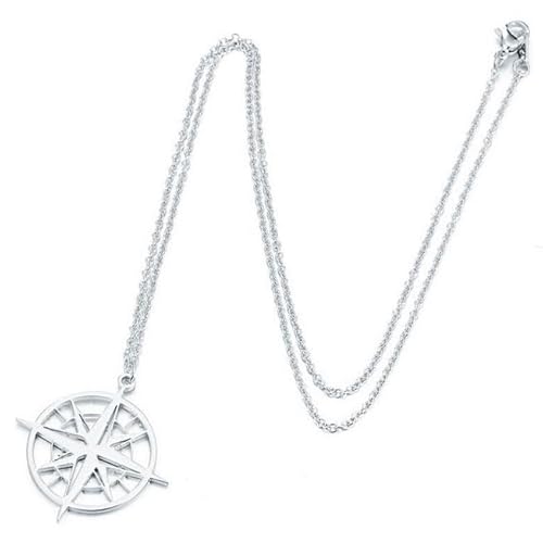 LGT Jewels Damen Halskette Kompass Silber von LGT JWLS